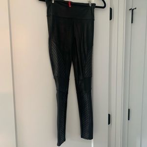 Spanx faux leather moto leggings